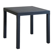 TAVOLO DALLAS 80 X 80 X 74 CM IN RESINA E POLYRATTAN ANTRACITE