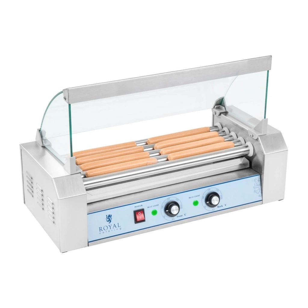 Macchina per hot dog professionale in acciaio inox 8 wurstel 1.000 watt 3614088