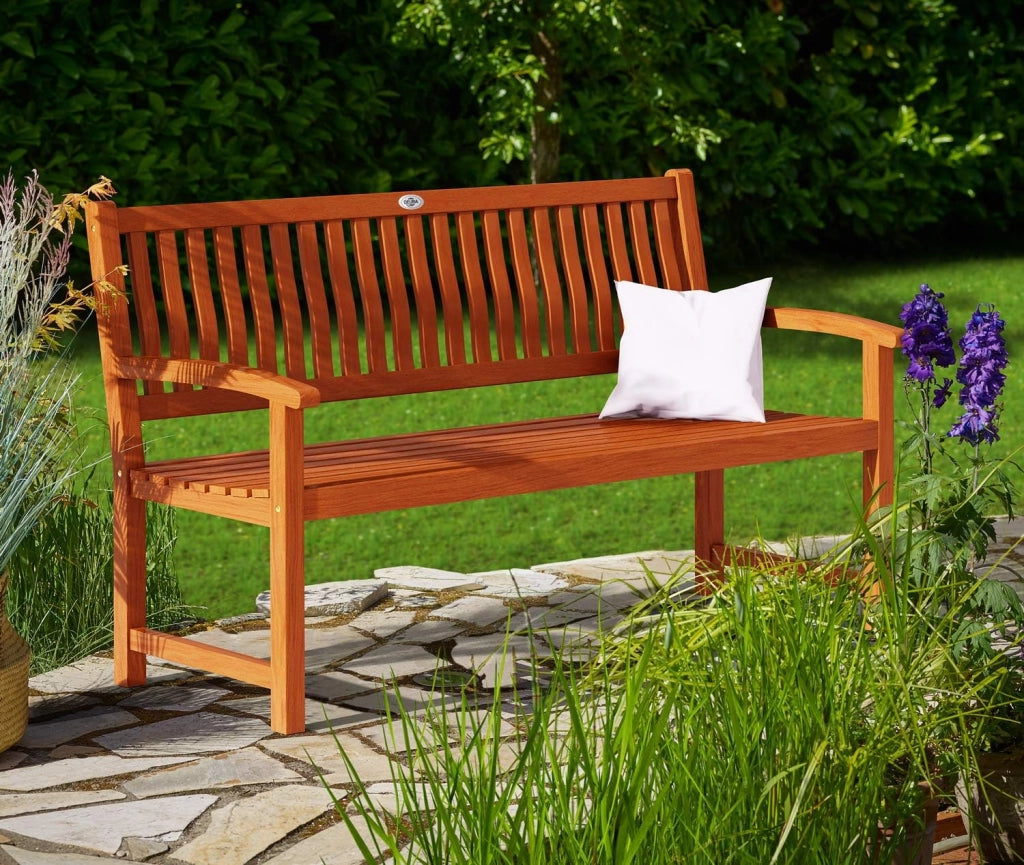 Deuba Panchina da Giardino 3 Posti Legno di Eucalipto Certificato FSC® Panca Interno Esterno