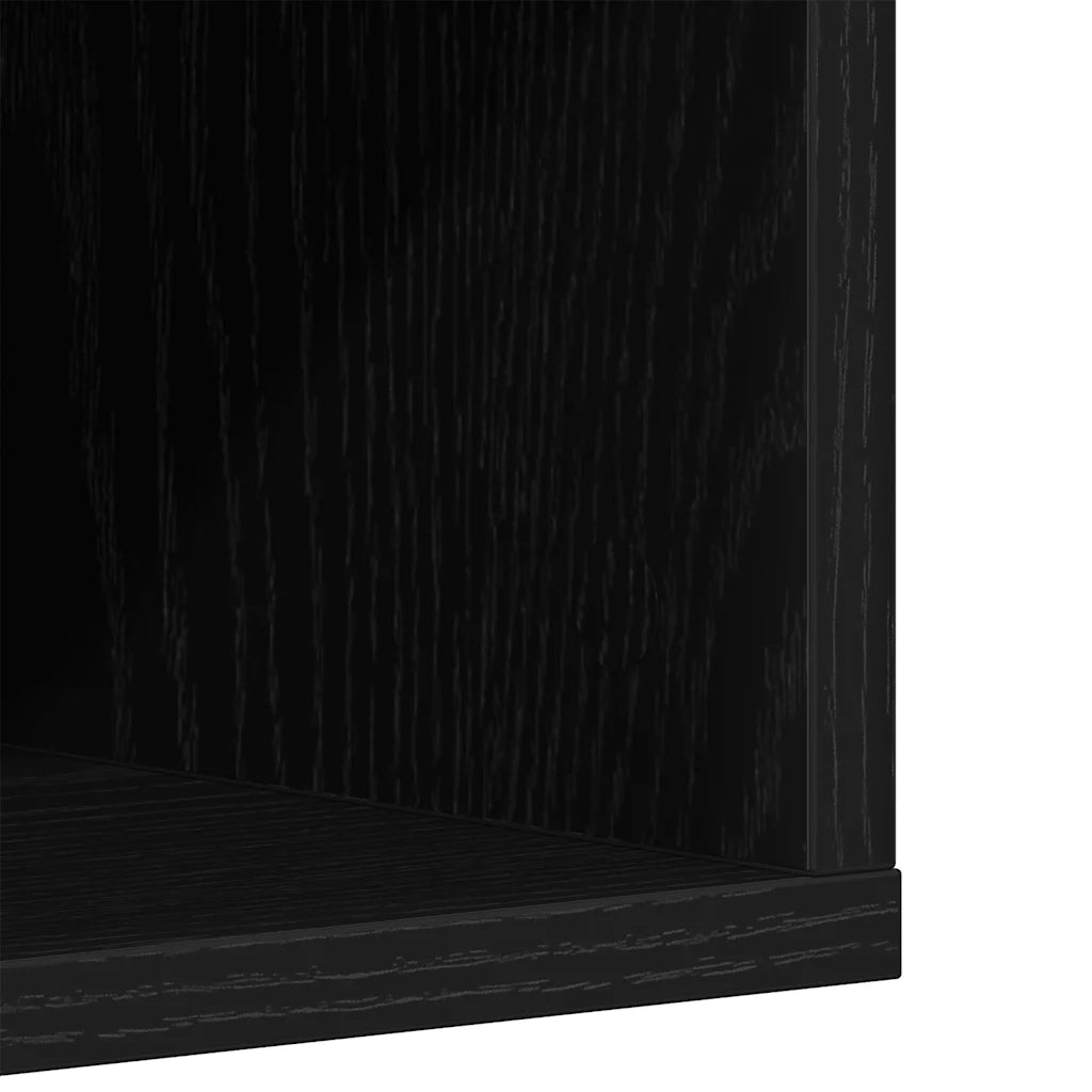 Scarpiera-Scaffale per scarpe Rovere Nero 54x34x183 cm in Legno Multistrato