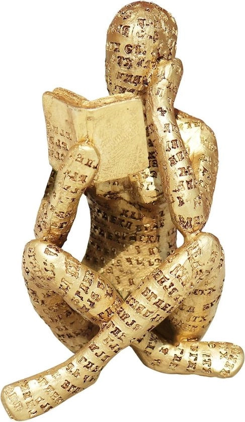 Scultura Premium Abstracta per Donne - Ornamento in Oro, Arte Moderna - Decora per Casa, Ufficio, Salotto - Bella da Collocare su Tavolo o Scultura con Figurine Estetiche