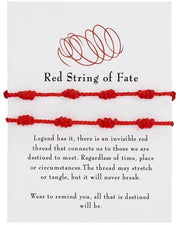 Set di bracciali 2 pezzi - Corda di amicizia con fermaglio - Bracciale di fortuna - Bracciali di amicizia - Bracciale rosso - Adatto per donne/uomini