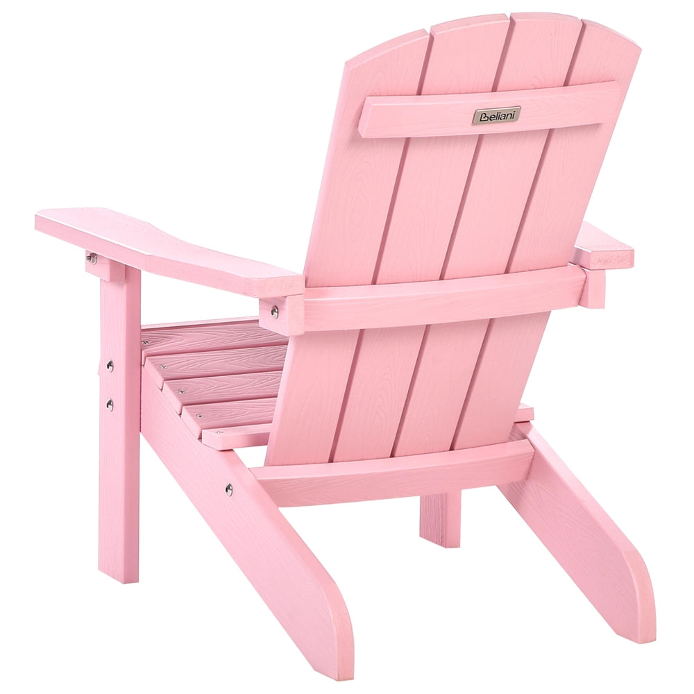 Sedia da giardino in plastica rosa chiaro per bambini resistente agli agenti atmosferici in stile moderno