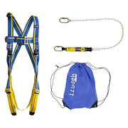 SISTEMA ANTICADUTA IN KIT 'APENINOS' imbracatura dorsale + cordino + connettore  - IRUDEK