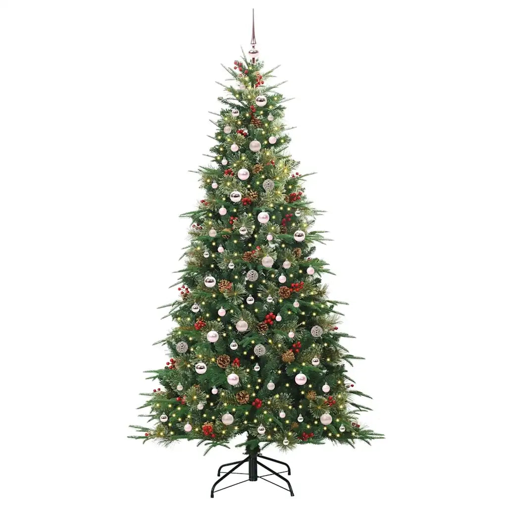 Albero di Natale | Decorazioni natalizie Artificiale con Rami Pieghevoli Verde 240 cm