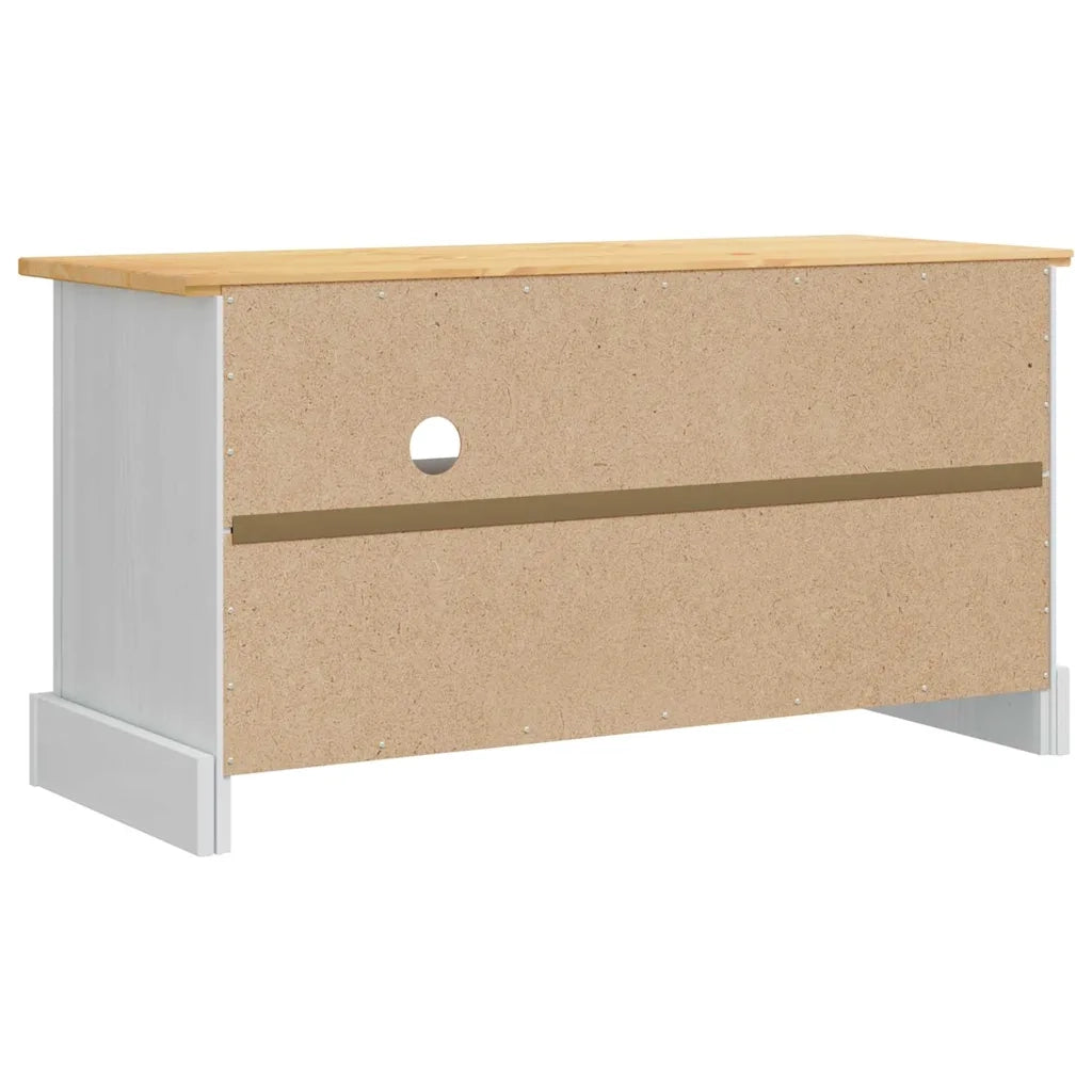 Mobile TV Corona Bianco 100 x 40 x 52 cm Pino massello