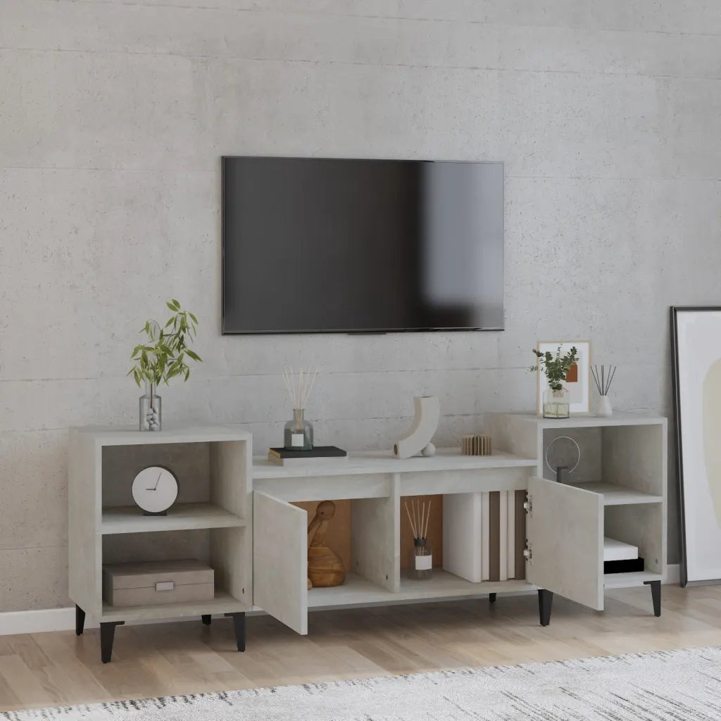 Mobile per TV Grigio Cemento 160x35x55 cm Legno Multistrato 821200