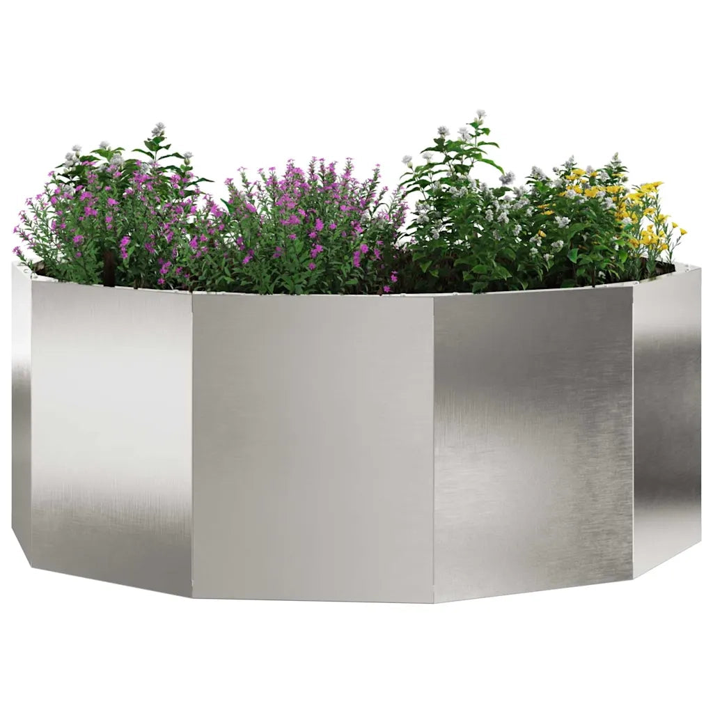 Fioriera | Cassetta per fiori | Vaso Argento 90 x 90 x 35 cm Acciaio inossidabile