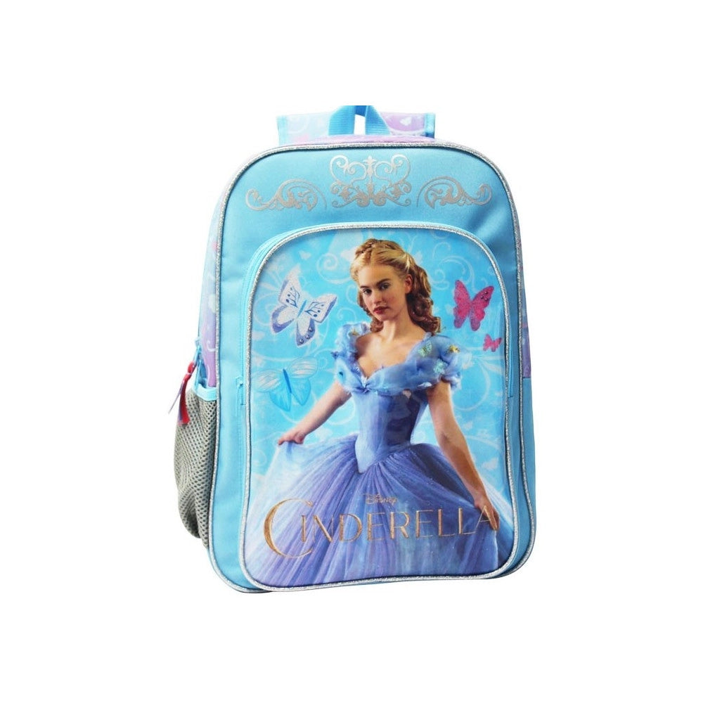 Trade Shop - Zaino Americano Cindarella In Poliestere 40 Cm Disney Cenerentola Azzurro -