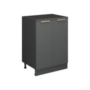 Mobile per mansarda Rion Antracite-oro/Antracite 60 x 83.8 cm senza inclinazione con 2 ante Vicco