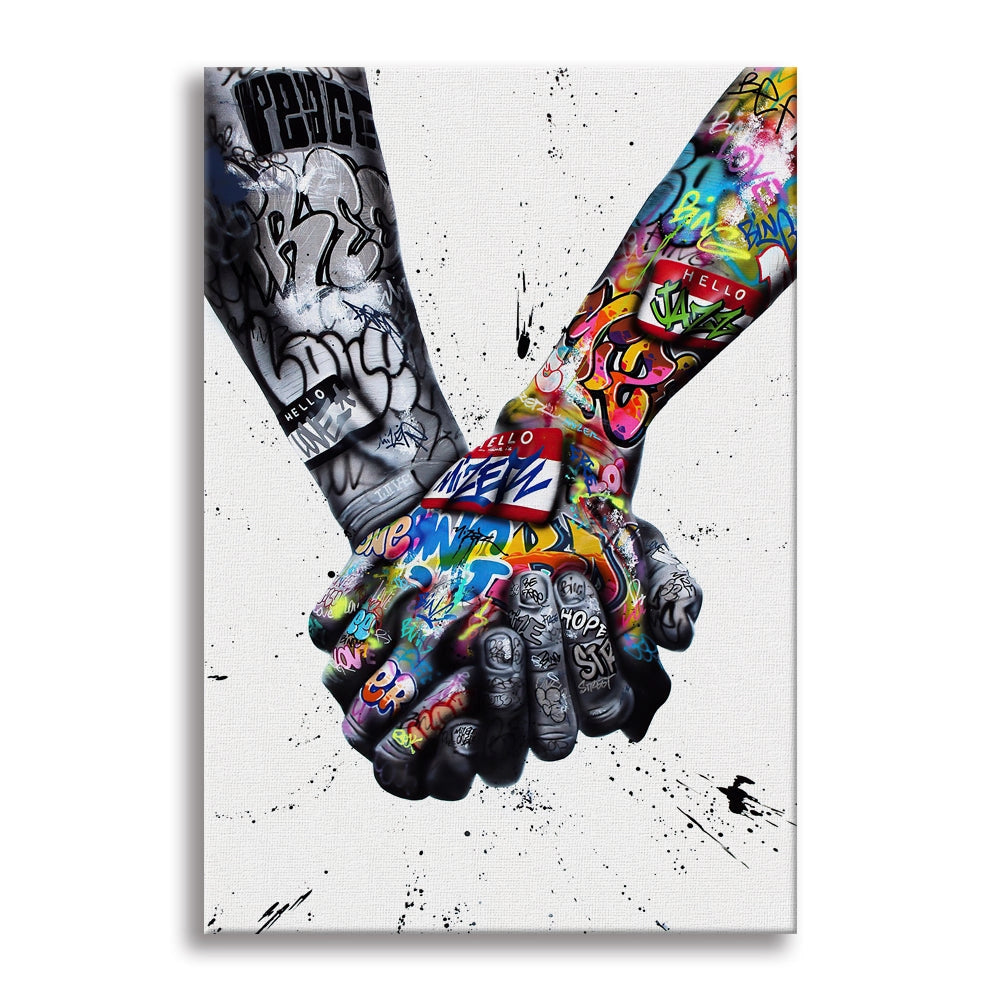 Together -  Quadro Canvas Contemporaneo su telaio in legno Misura: 70x100 cm