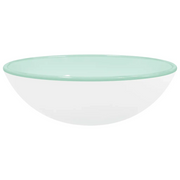 Lavandino in Vetro Temperato 42x14 cm Bianco CFW6140859