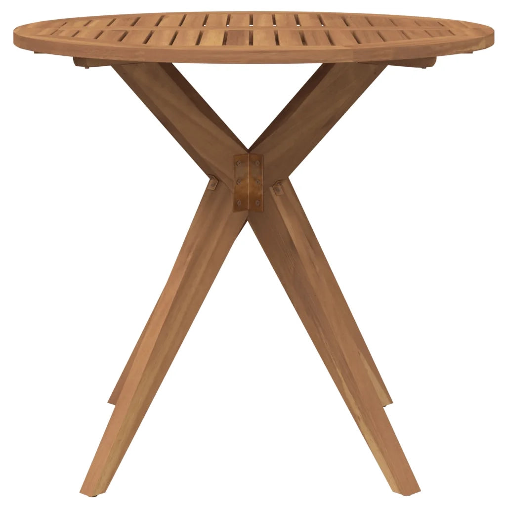 Tavolo da Giardino Rotondo Ø85x75cm in Legno Massello di Acacia 367834