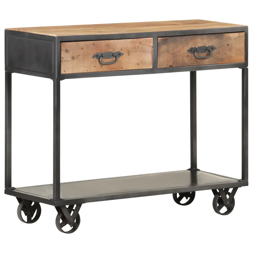 Tavolo Consolle | Tavolo d'Ingresso 90x35x74cm in Legno Massello di Recupero