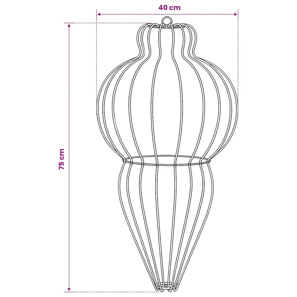 Luce a punta di Natale 2 pz 640 LED Bianco freddo 42049758