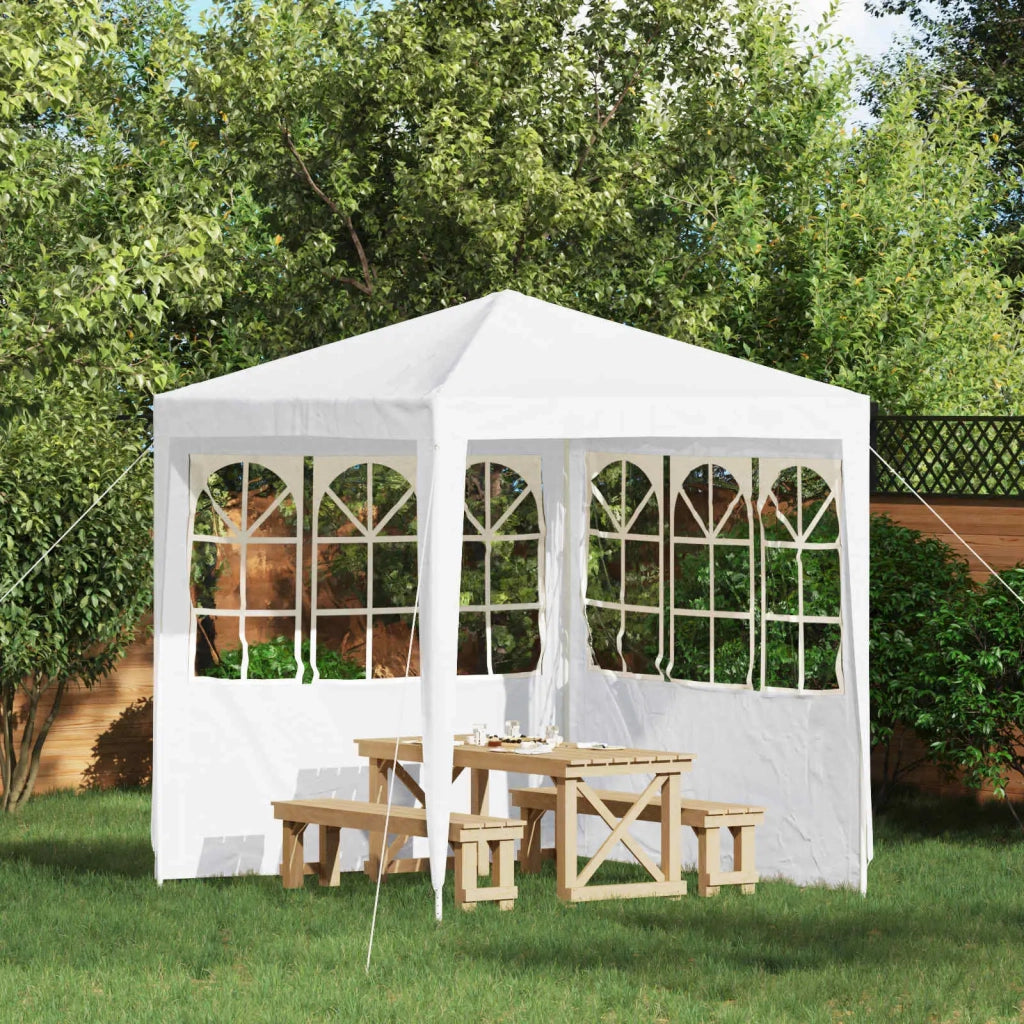 Parete per tenda da festa 2 pcs-Pannello laterale tenda da festa 200 x 195 cm Bianco