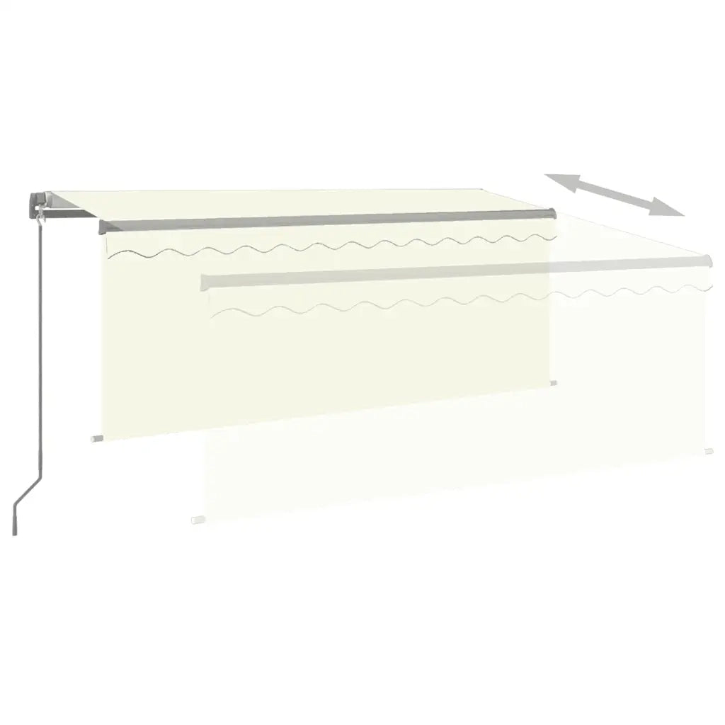 Tenda Sole Retrattile Manuale con Parasole 3,5x2,5 m Crema cod mxl 64783