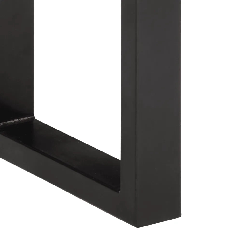 Panca-Sgabello 160 cm in Legno Massello di Recupero e Acciaio