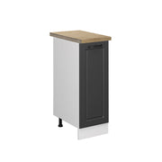 Armadio cucina dispensa alto R-Line Antracite rustico/Bianco 30 cm, PL Rovere Vicco