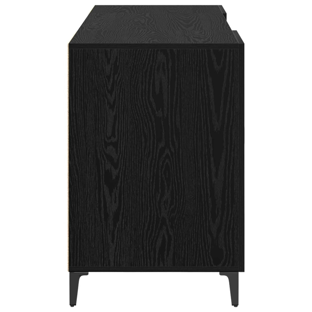 Scrivania Rovere Nero 140 x 50 x 75 cm Legno multistrato