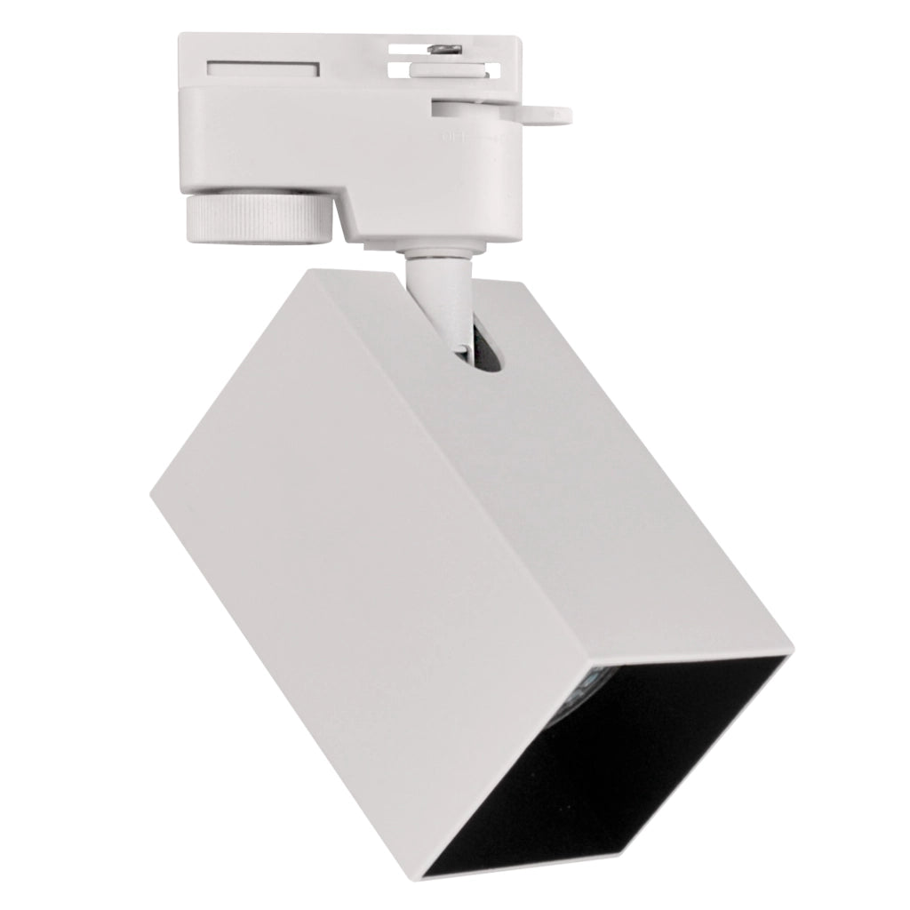 Faretto su binario Polux SQUARE bianco/nero GU10 10W