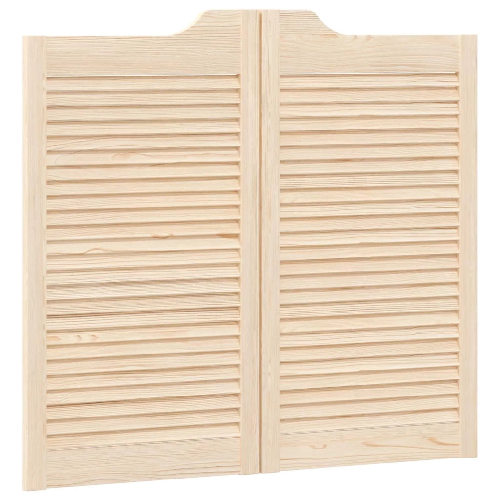 Porte Swing 2 pcs Naturale Legno Massello di Pino 42047170