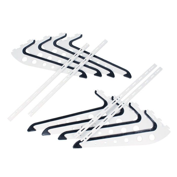 Supporto universale a muro 4 ganci per tavola da surf snowboard wakeboard sci skateboard longboard