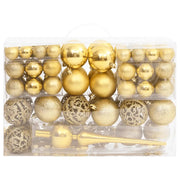 Set Palline di Natale 111 pz-Decorazioni natalizie Oro in Polistirene