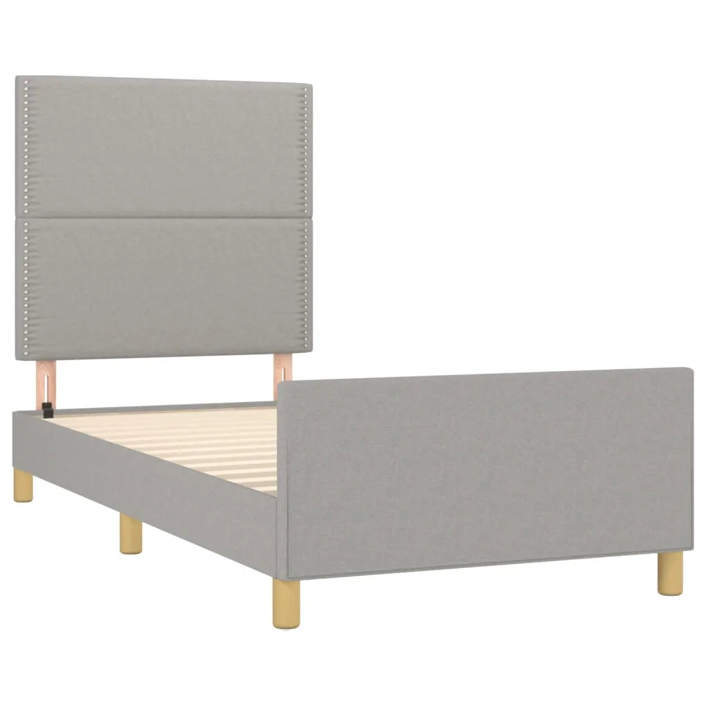 Giroletto senza Materasso Grigio Chiaro 90x200 cm Tessuto 3124944