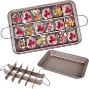 Forma per dolci in acciaio di carbonio per brownies e biscotti 31 x 20 cm lavabile in lavastoviglie