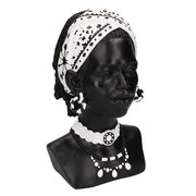 Statua in resina busto donna africana cm 18x20xh30