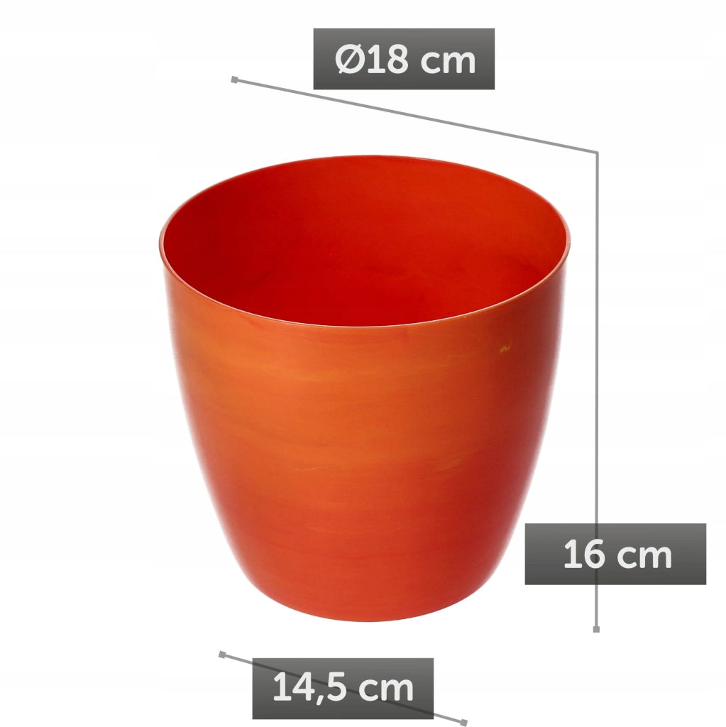 Coprivaso KADAX da 18 cm, vaso per fiori in marmo arancione, supporto per fiori da soggiorno