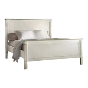 Letto 1 piazza e mezza legno shabby chic bianco grigio 138x214x110 - Mobili 2G
