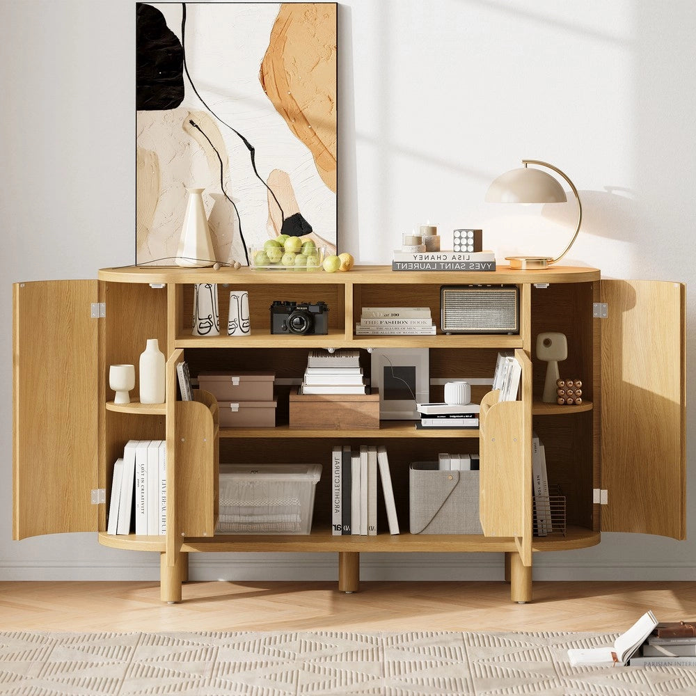 Credenza Moderna con Ante e Vani ¨C MINIMAL ¨C Naturale