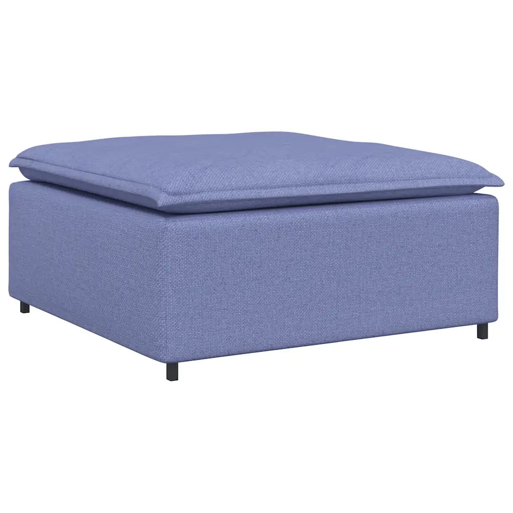 Divano Modulare Poggiapiedi Modulo Jeans Blu 100x100x48 cm