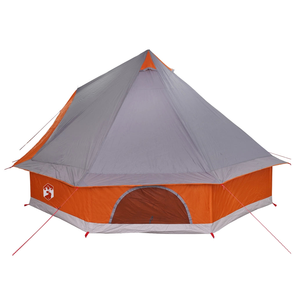 Tenda per famiglie Tipi grigia e arancione per 8 persone impermeabile