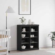 Credenza-Buffet-Armadio da cucina Rovere nero 41 x 37 x 100 cm Legno multistrato 765758