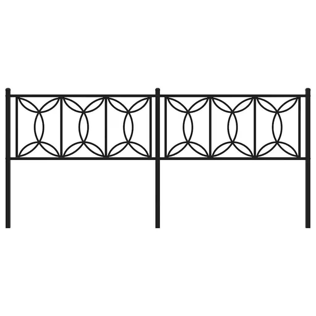 Testiera in Metallo Nero 193 cm