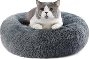 Letto caldo per gatti - Migliora il sonno e mantiene i gatti indoor caldi - Lavabile e non scivola - Grigio scuro - 40cm