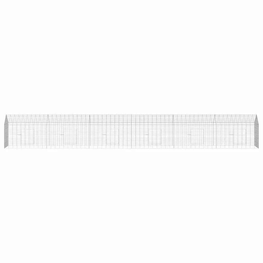 Gabbia per Conigli Argento 600 x 78 x 78 cm Acciaio zincato