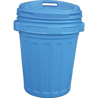 BIDONE IMMONDIZIA + COPERCHIO A VITE  BLU LT 70 CM 45 H.CM 62