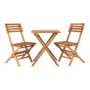 Set di 3 Mobili da Giardino Cuenca, Marrone, Legno, 60x60x75 cm