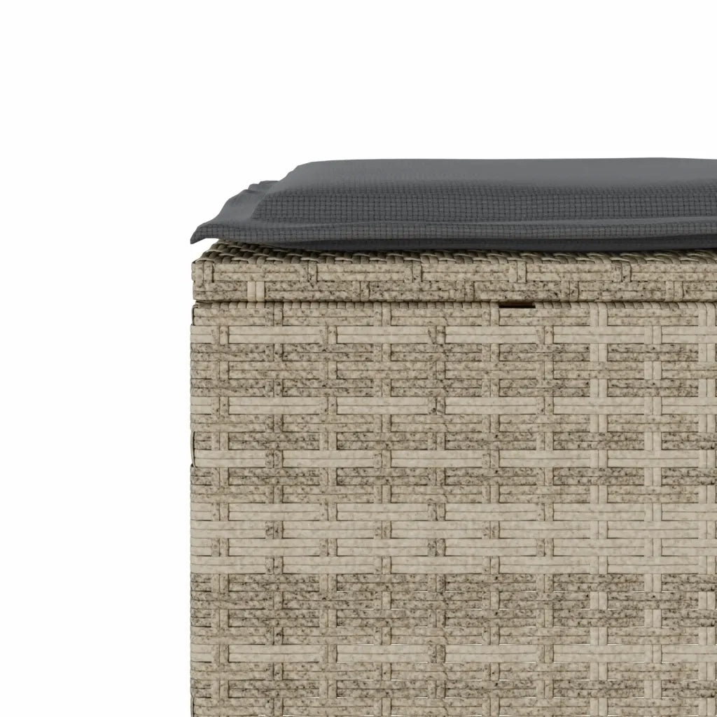 vidaXL Set da Bistrò 3 pz con Cuscini Grigio Chiaro in Polyrattan