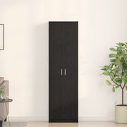 guardaroba rovere nero 55x25x189 cm legno ingegnerizzato