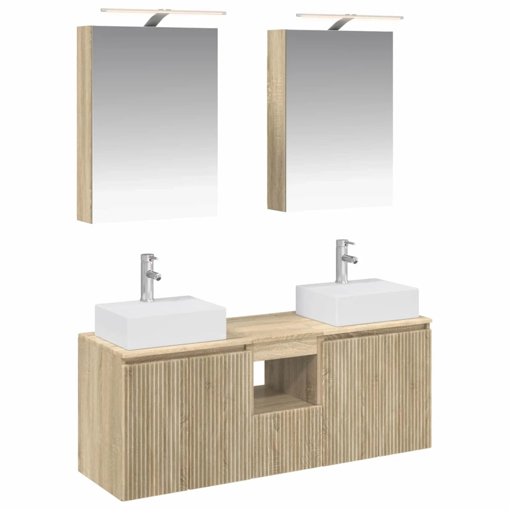 Set di Armadi da Bagno 5 pcs Rovere Sonoma Legno ingegnerizzato 3406393