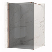 Parete Doccia Rea Flexi Grey / Brush Copper 120