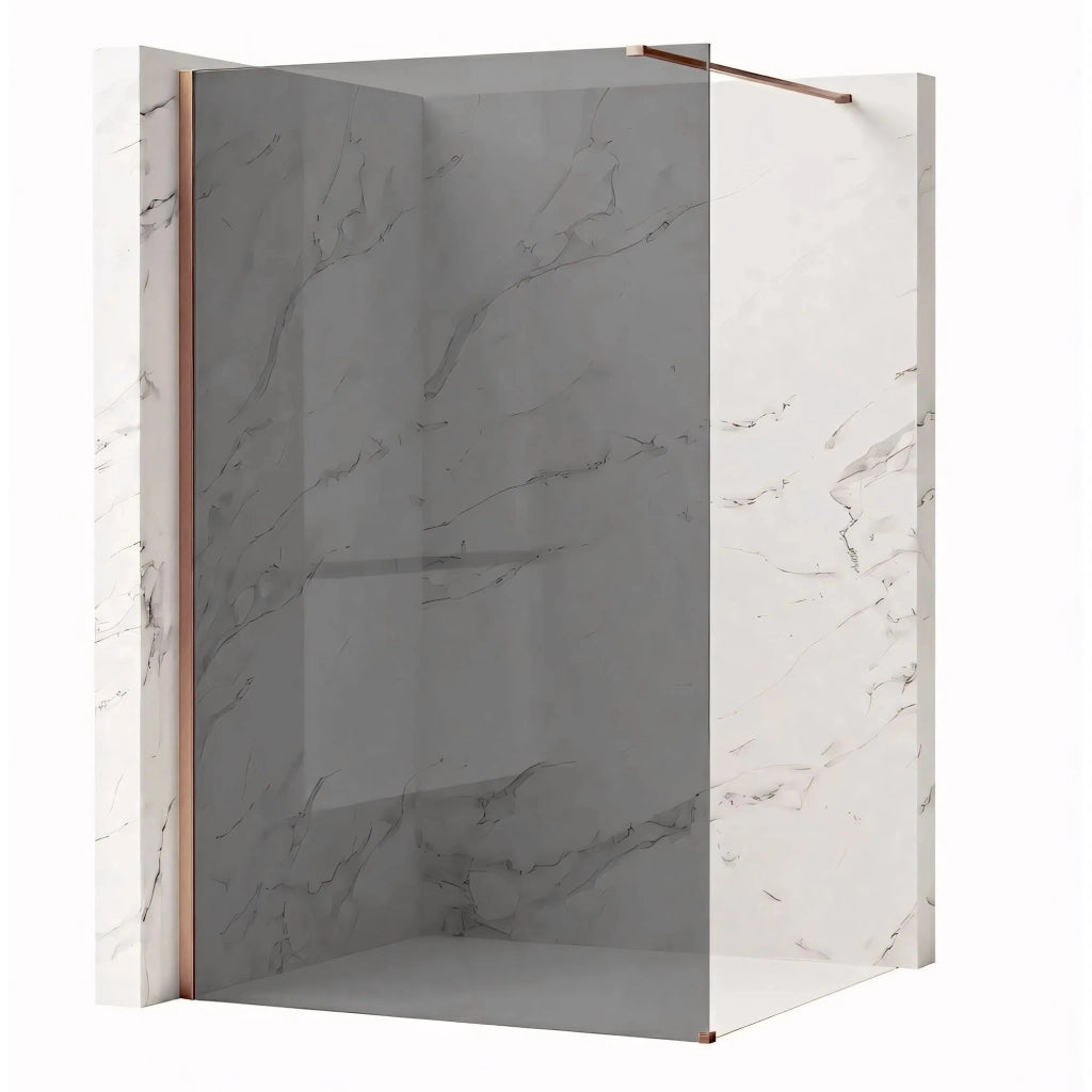 Parete Doccia Rea Flexi Grey / Brush Copper 120