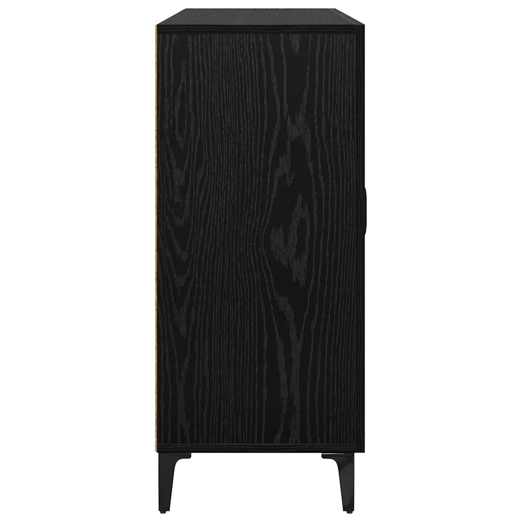 Credenza-Buffet-Armadio da cucina Rovere nero 34 x 90 x 80 cm Legno multistrato
