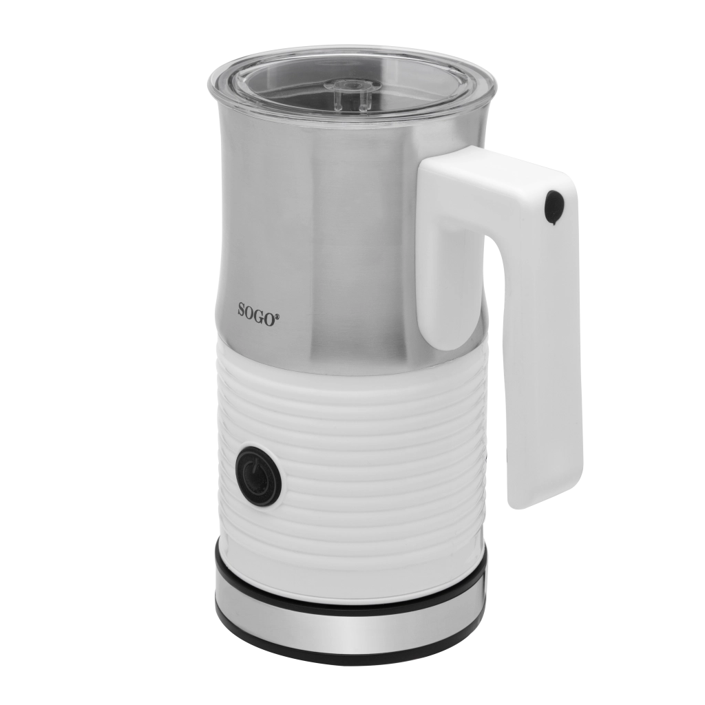 Montalatte elettrico schiumalatte, doppio frullino intercambiabile, recipiente antiaderente 300ml, spegnimento automatico 500W - SOGO