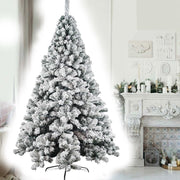Trade Shop - Albero Di Natale Innevato 150 Cm Nataluna Super Folto Effetto Neve Modello Aspen -